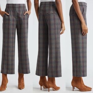 Veronica Beard Brixton Plaid Cropped Wide Leg Preppy Trouser Pants Sz 8 🧡🎀